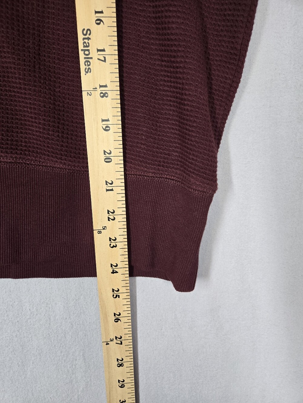 Negative Underwear Waffle Knit Pullover Top Women's Large Garnet - Picture 12 of 12